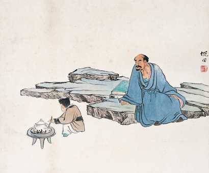 倪田 人物 立轴